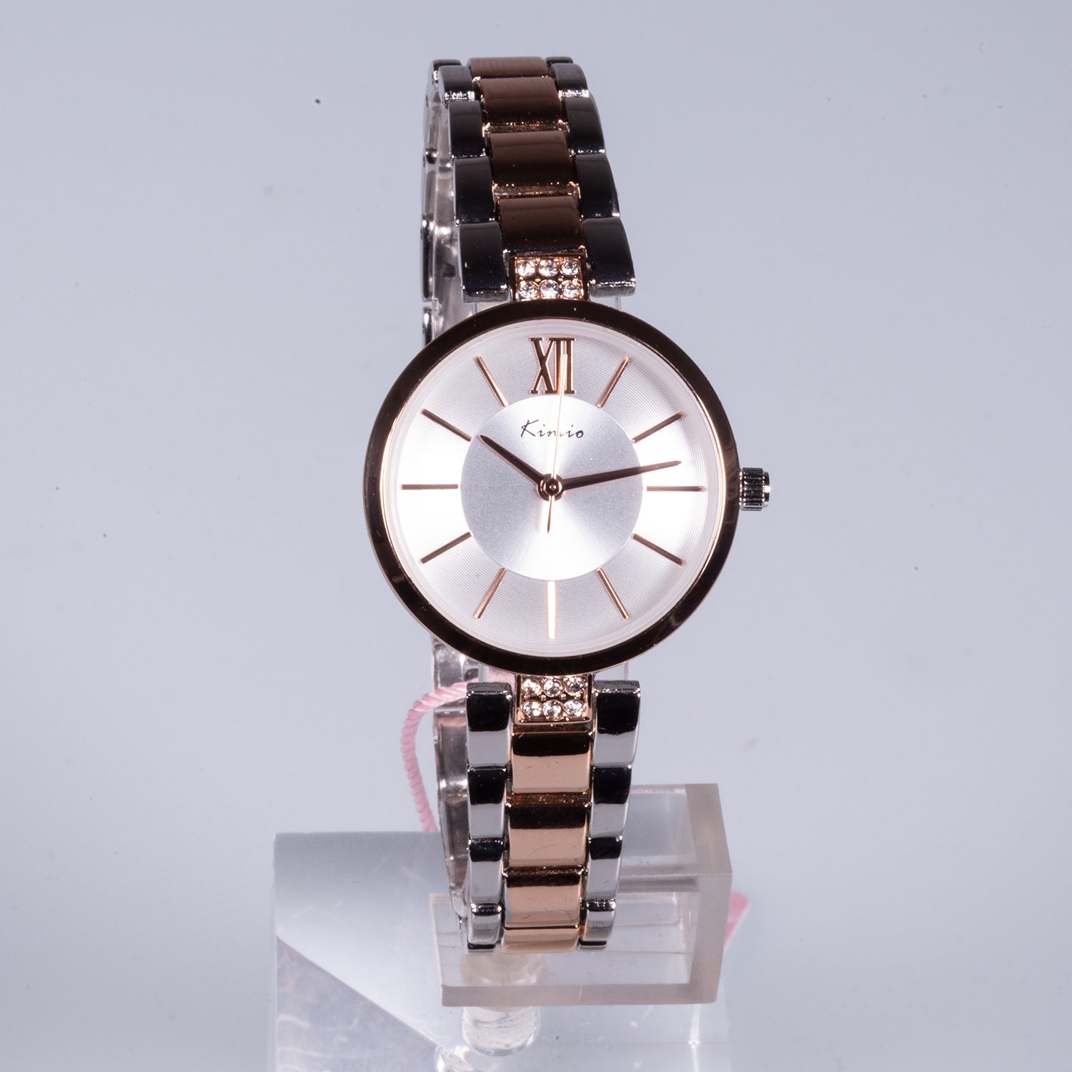 Reloj de moda para mujer con banda de acero, color dorado 1 