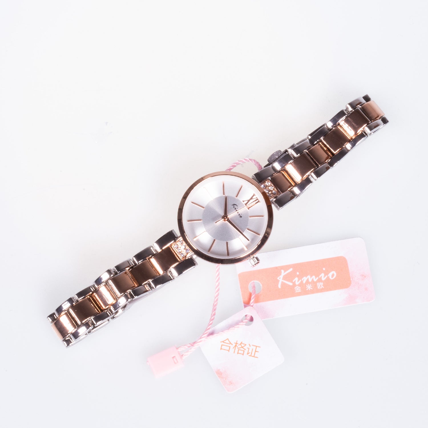 Reloj de moda para mujer con banda de acero, color dorado 3 
