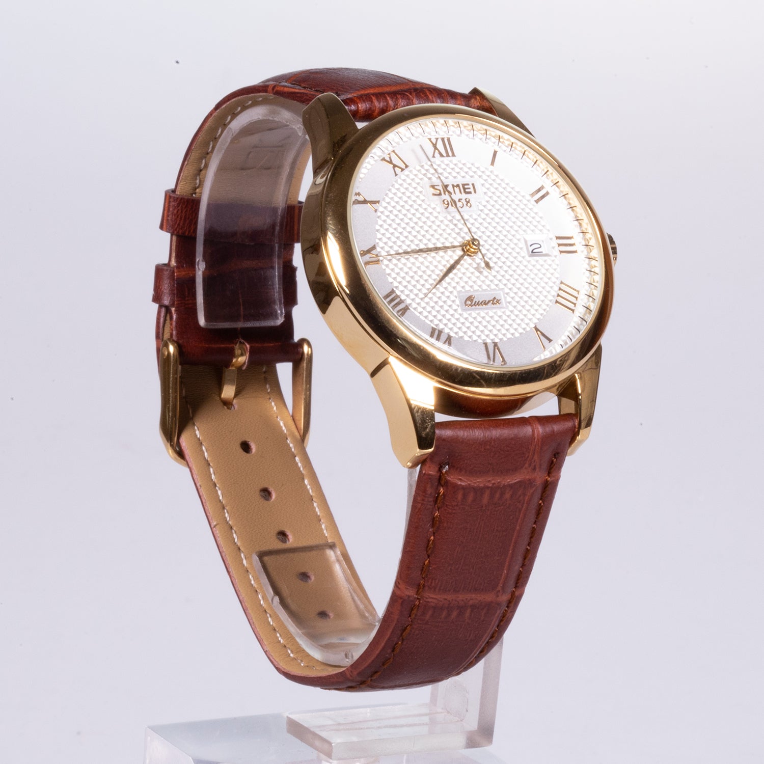 Reloj de moda para mujer con correa de cuero 2 