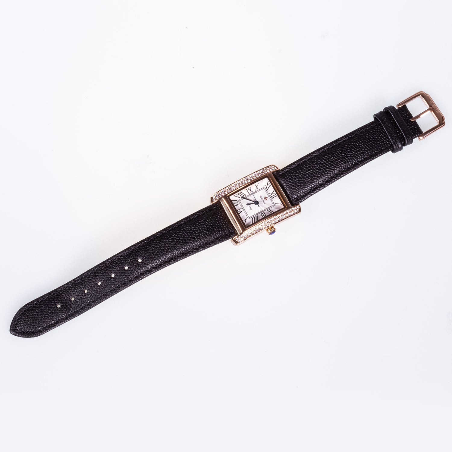 Reloj de moda para mujer con correa de cuero y circón (natural) 4 