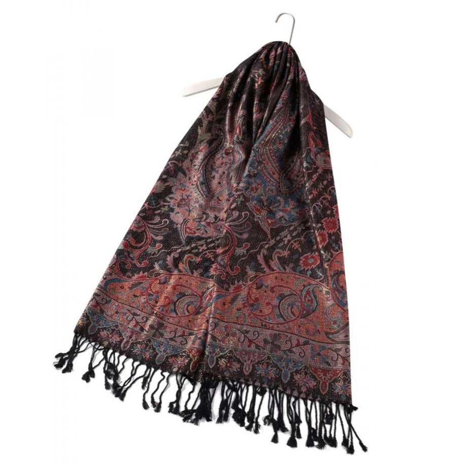 Bufanda-Chal 100% Pashmina CashmereReal, 70 cm x 180 cm, Azul Marino 2 