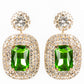 Conjunto de Aleación Bañado en Oro con Cristal Emporia® Verde