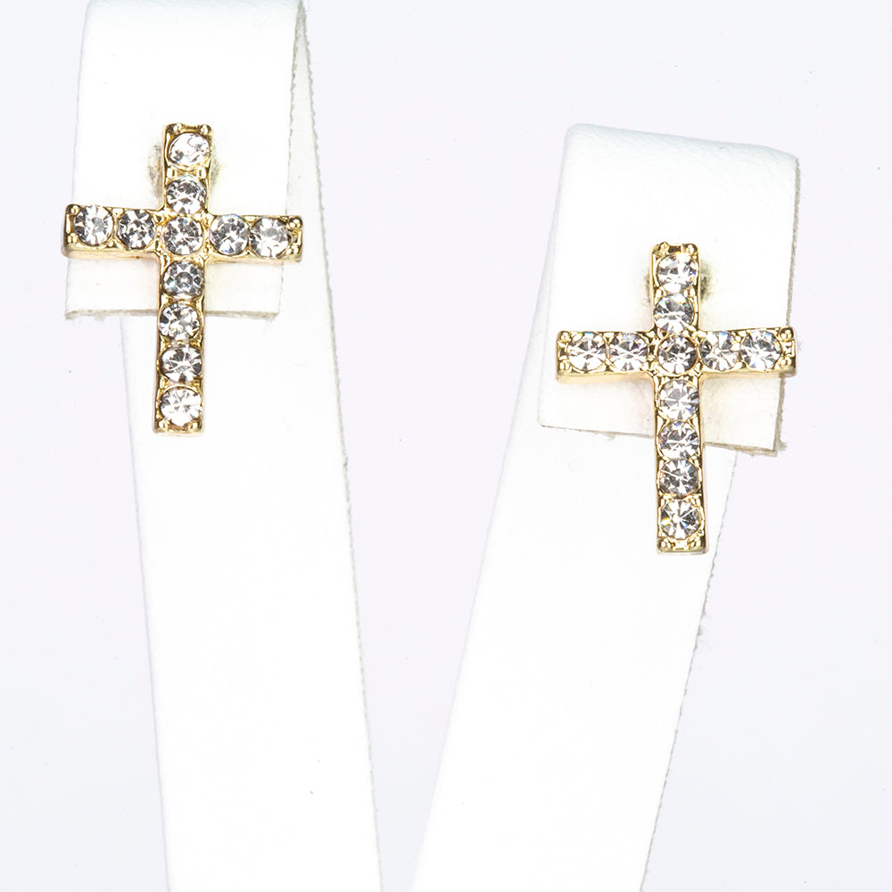 Conjunto de Aleación Bañado en Oro con Cristal Emporia® Blanco ( Collar +Pendientes +Colgante ) 2 