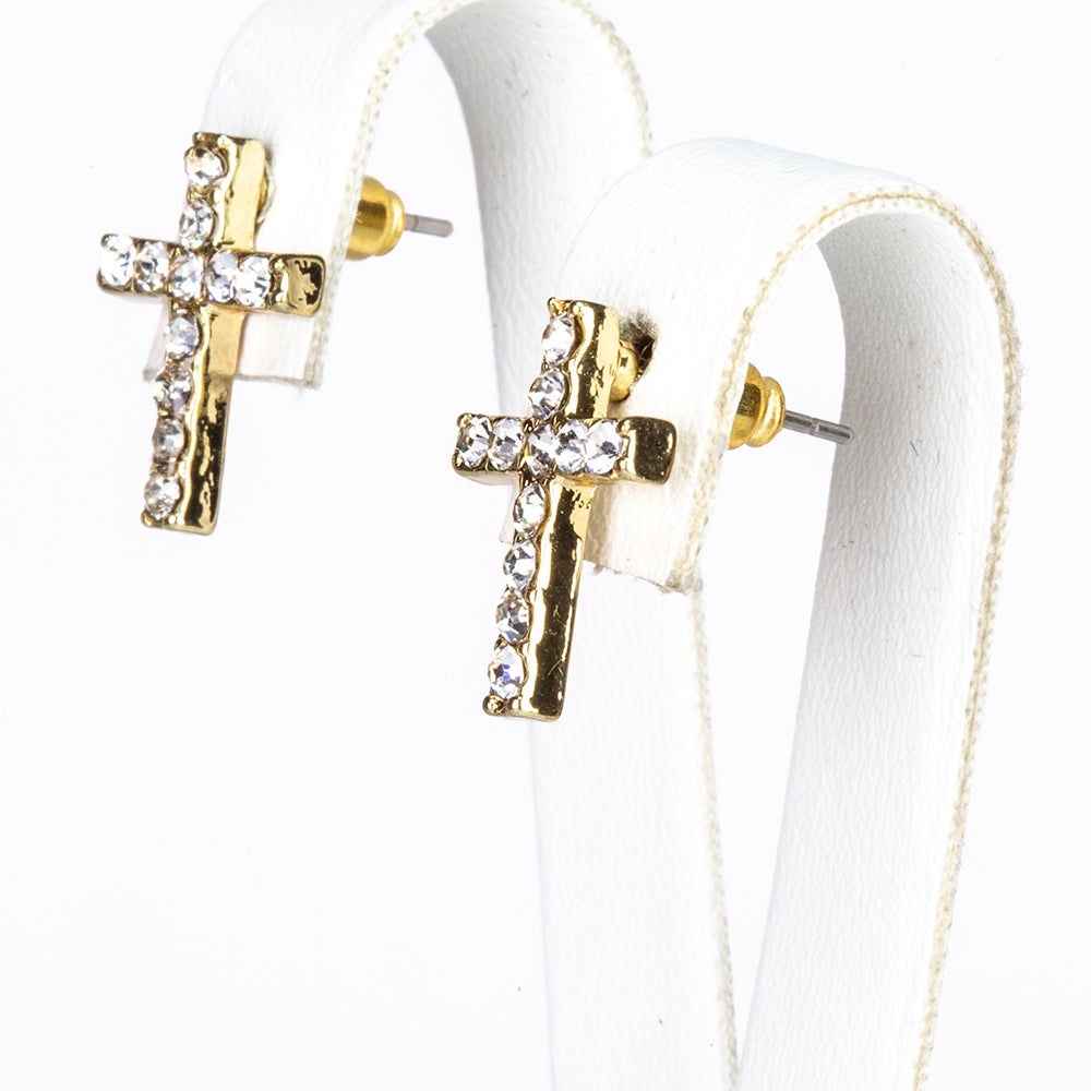 Conjunto de Aleación Bañado en Oro con Cristal Emporia® Blanco ( Collar +Pendientes +Colgante ) 1 