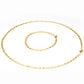 Conjunto de Aleación Bañado en Oro ( Collar +Pulsera )