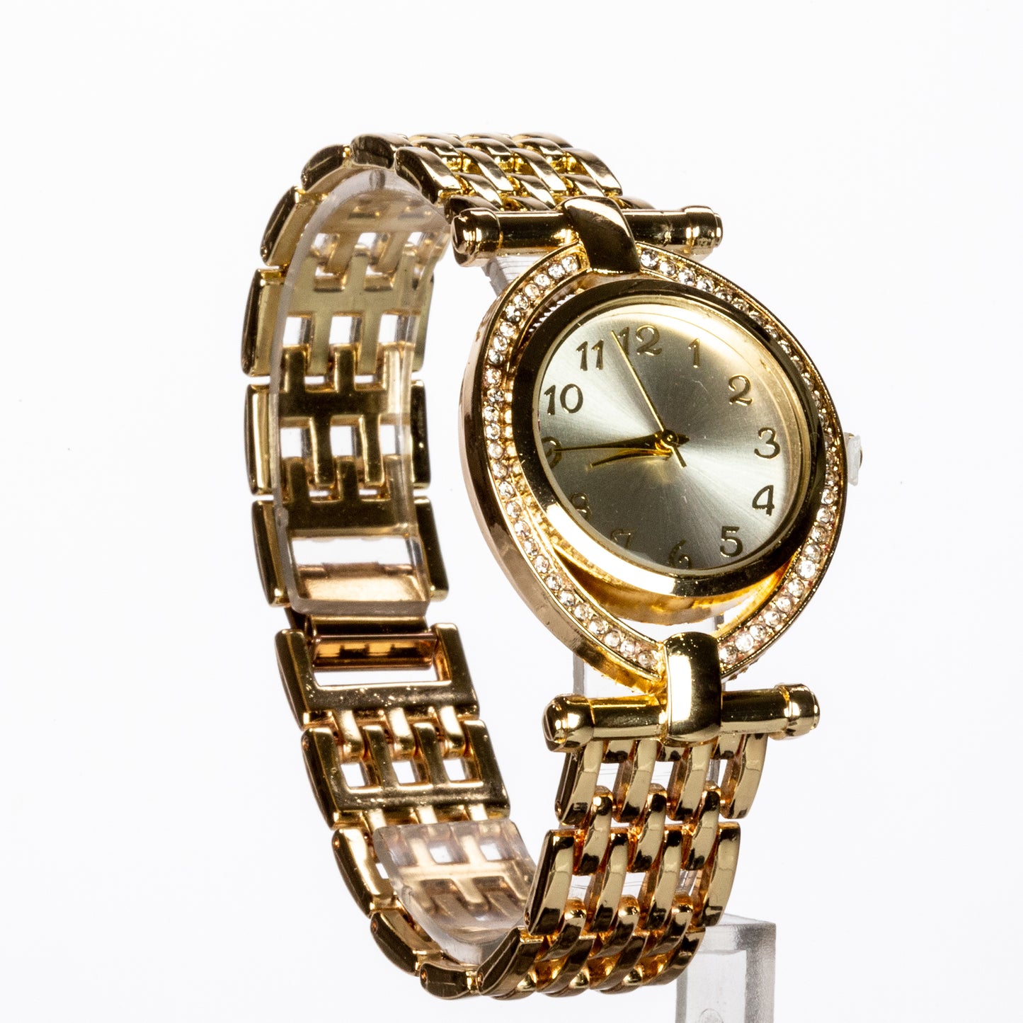 Conjunto de Aleación Bañado en Oro con Cristal Emporia® Blanco