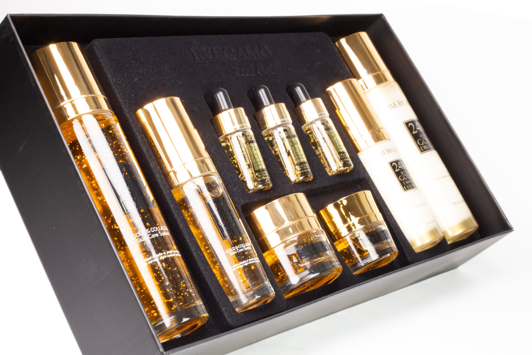 BERGAMO 24K REAL GOLD Set de cuidado de la piel antienvejecimiento 5 