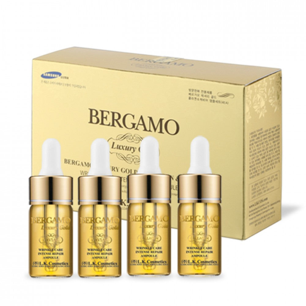 BERGAMO LUXORY GOLD Colágeno y Caviar Juego de 4 Ampollas, 13 ml x 4 1 