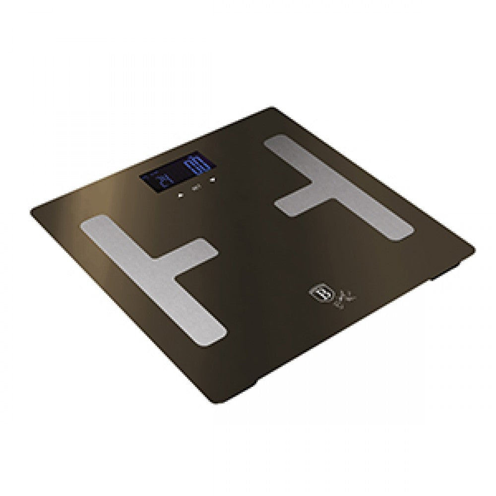 La báscula de grasa corporal Berlinger Haus de la línea metálica brillante en negro, con capacidad de 180kg 1 