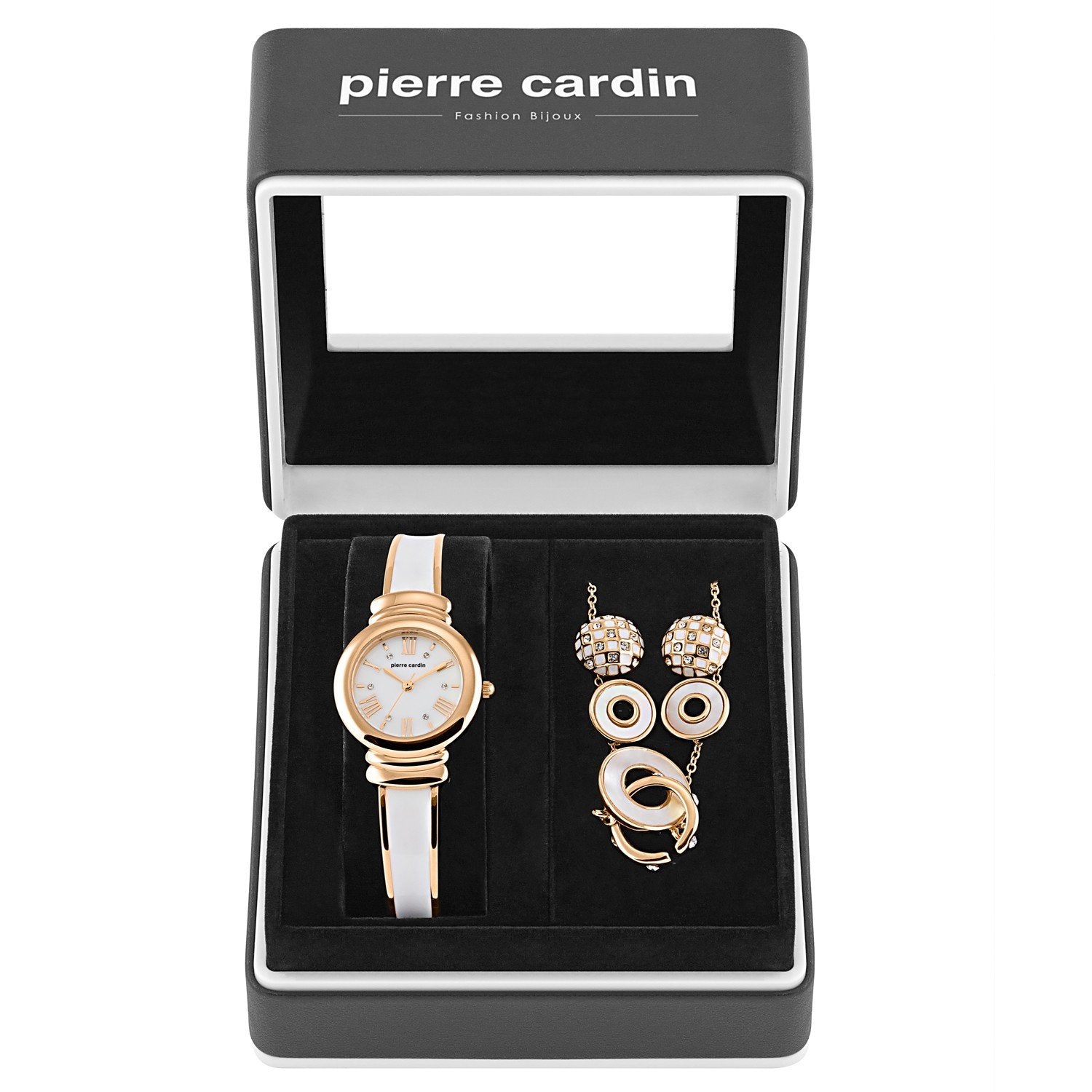 Conjunto de reloj de Pierre Cardin con collar y pendientes de regalo 2 