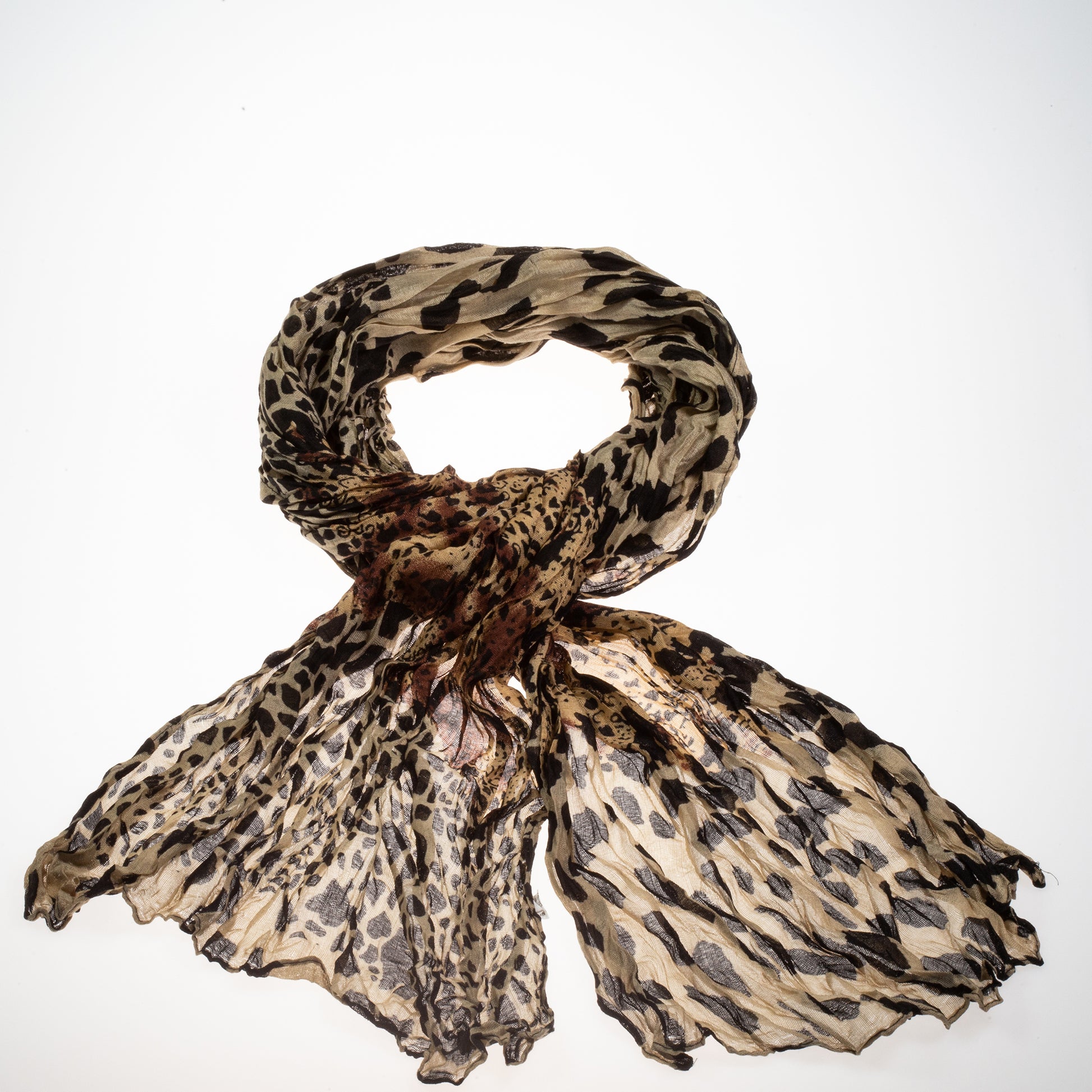 Lenço da moda, 100% viscose,180 cm x 50 cm, CASTANHO JAGUAR 1 