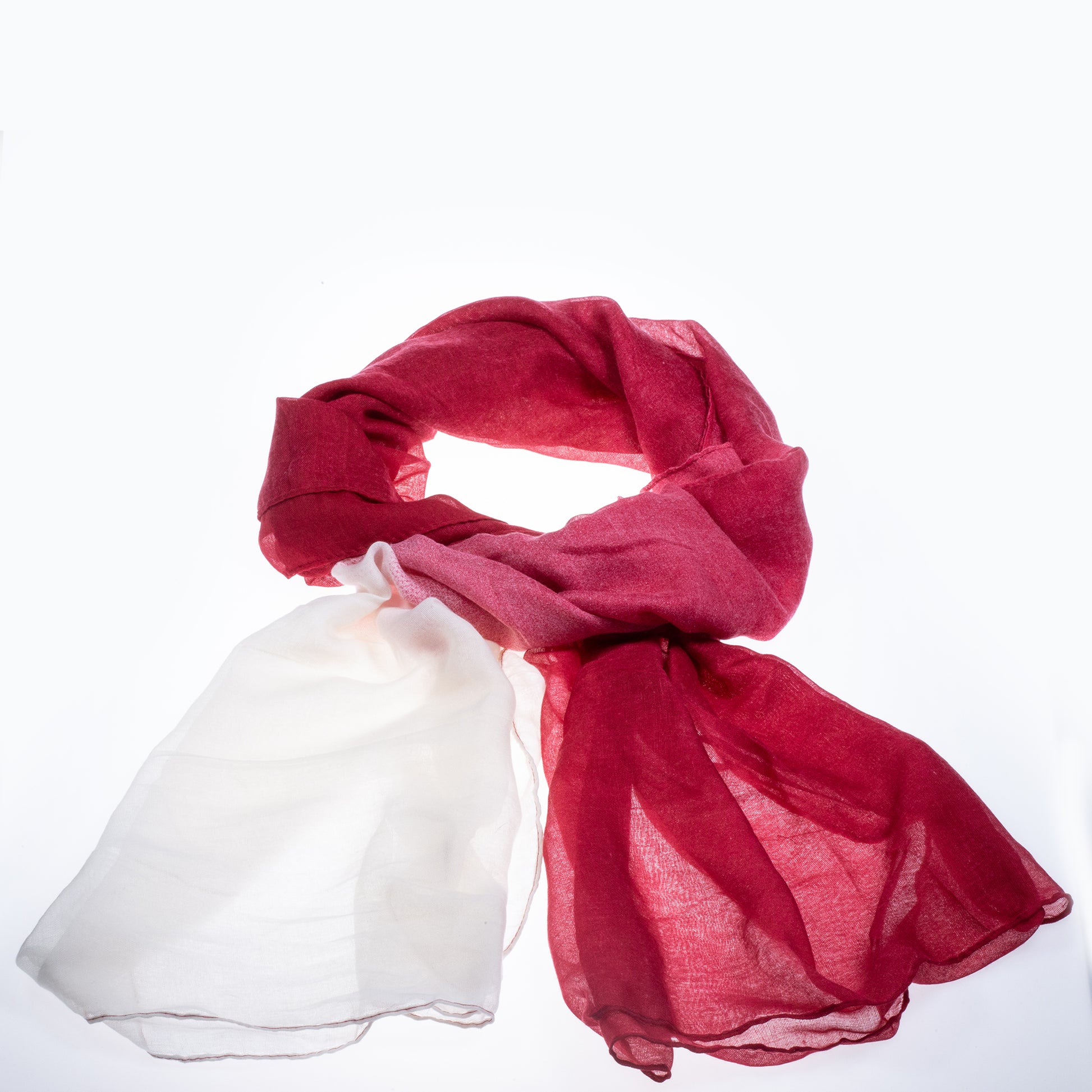 Lenço da moda, 100% viscose,180 cm x 85 cm, VERMELHO E BRANCO 1 