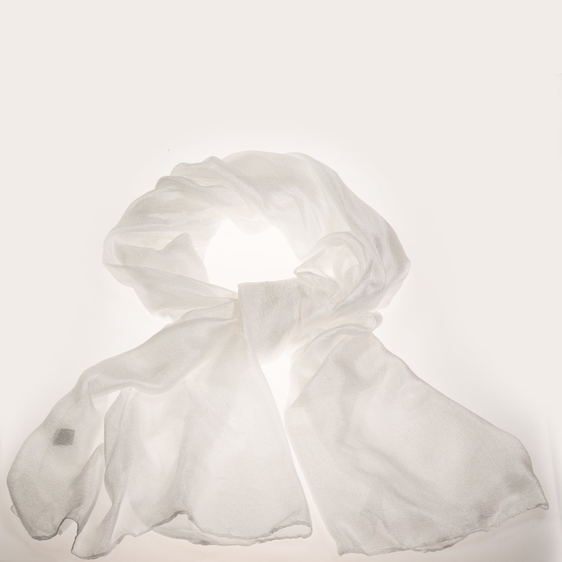 Lenço da moda, 100% viscose, Seda, 180 cm x 85 cm, BRANCO 1 