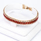 Reloj de Aleación Bañado en Oro con Cristal Emporia® Rojo (Collar +Pendientes +Pulsera +Colgante )