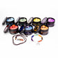 Juego de regalo Emporia de 9 piezas de 7 velas de cristal de chakra, colgante de chakra y pulsera de chakra con amatista, lapislázuli, citrino, aventurina verde, ojo de tigre, jaspe rojo y cuarzo transparente