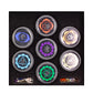 Juego de regalo Emporia de 9 piezas de 7 velas de cristal de chakra, colgante de chakra y pulsera de chakra con amatista, lapislázuli, citrino, aventurina verde, ojo de tigre, jaspe rojo y cuarzo transparente