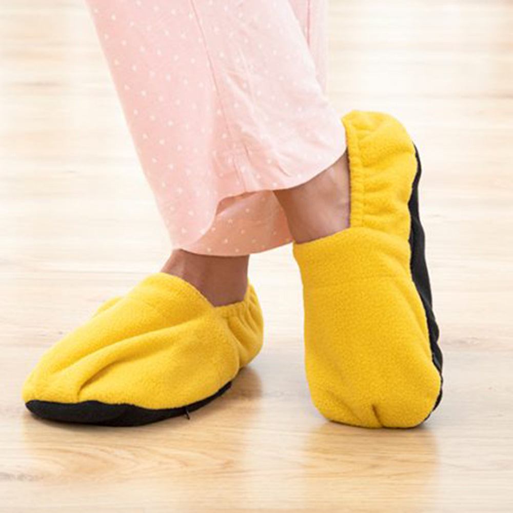 Zapatillas de Casa Calentables en Microondas Mostaza