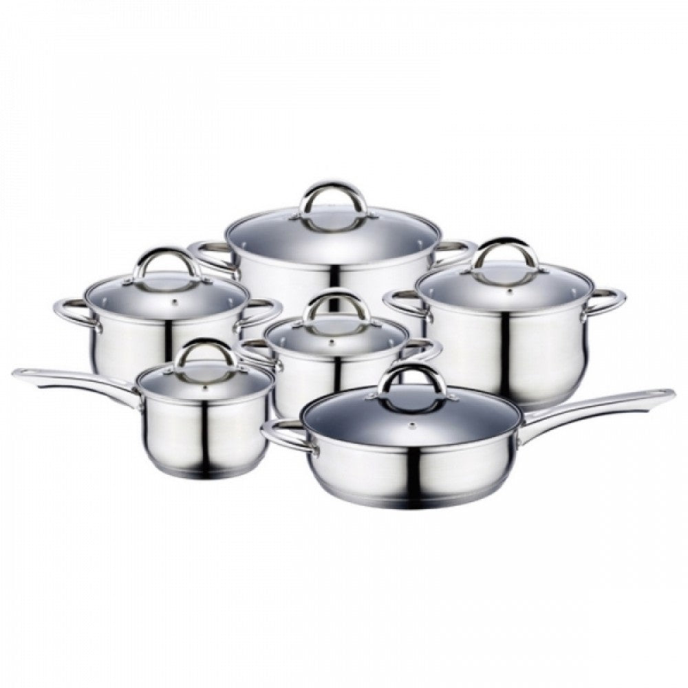 Set de 12 piezas Renberg Alexander batería de cocina en color plata 1 