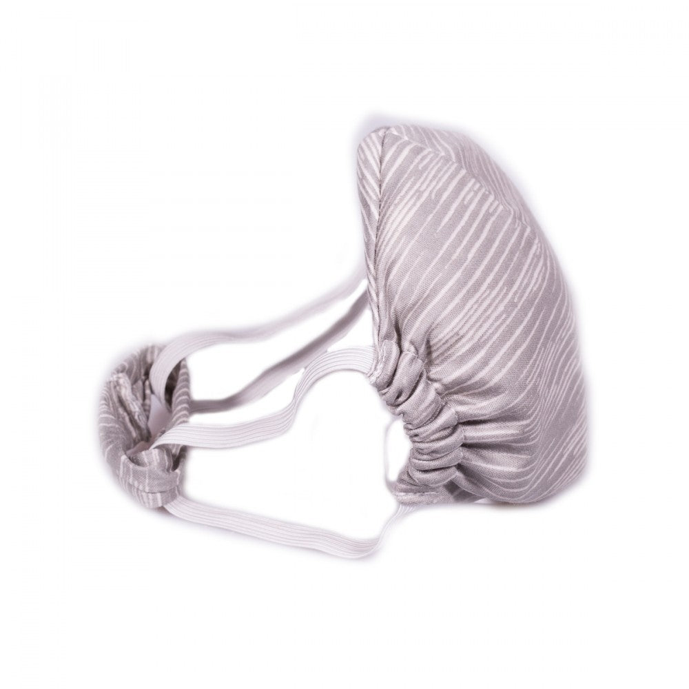 Textile Mask S size, silver-white 1 