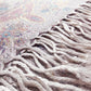 Bufanda de cachemira 100% Pashmina auténtica, 70 cm x 180 cm, Paisley, blanco, rosa, brillante