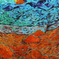Pañuelo 100% de seda auténtica, 90 cm x 180 cm, Atardecer Impresionista
