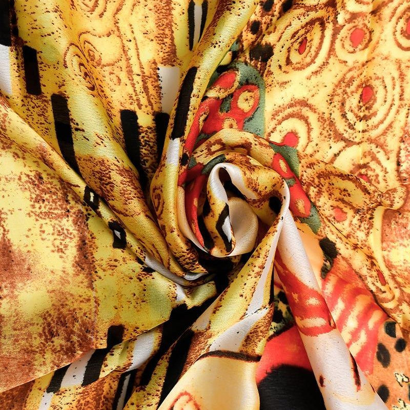 Pañuelo 100% Seda, 90 cm x 180 cm, El Beso, de Klimt 11 