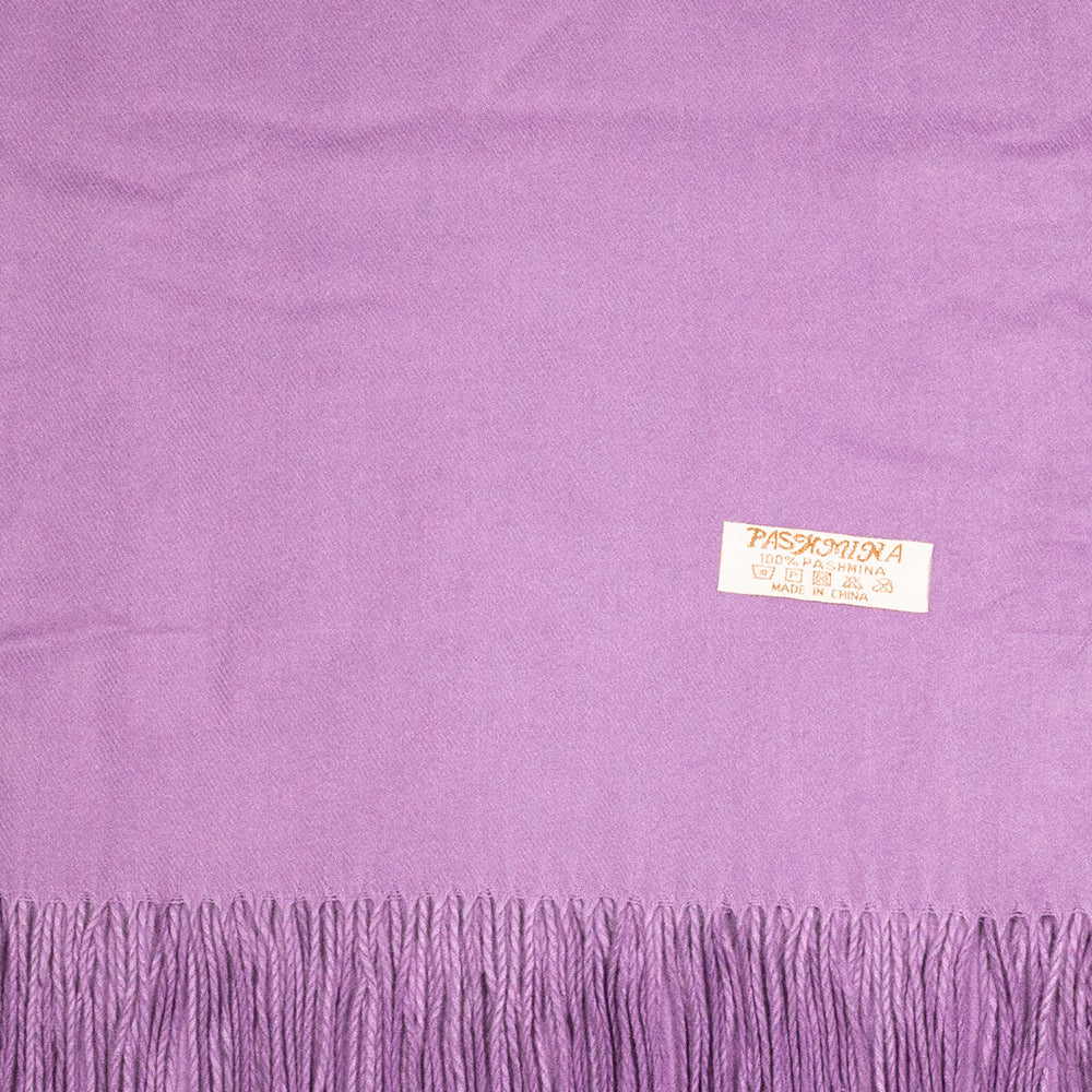 Bufanda 100% Cachemira Pashmina, 70cm x 170cm, super suave, Lila liso