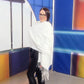 Bufanda 100% Cachemira Pashmina, 70 cm x 170 cm, Super Suave. Blanco Liso