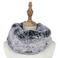 Black/White 100% Viscose Twist Faux Fur Snood (A), 22cm x 40cm