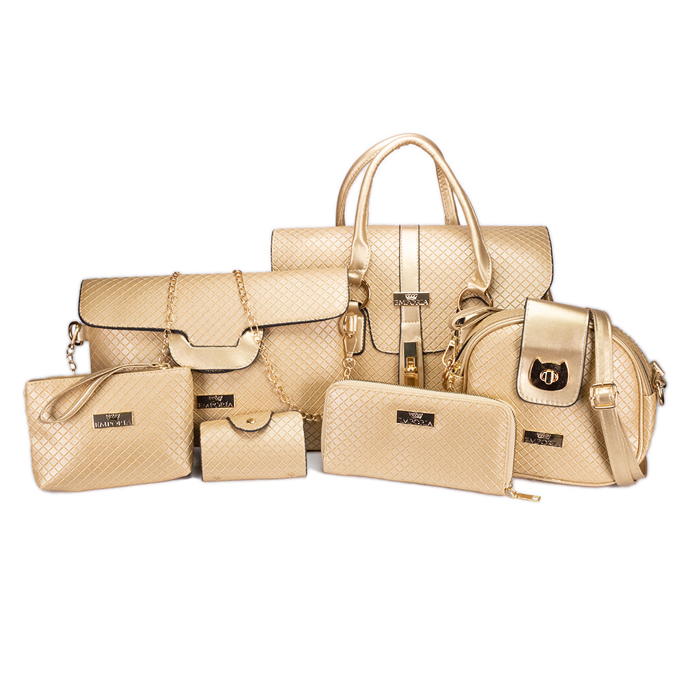 Emporia set de 6 bolsos, color: dorado 1 
