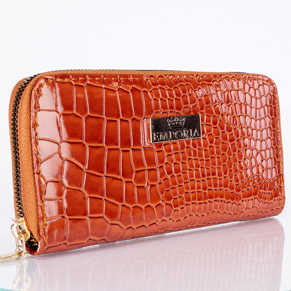 Colección Emporia de invierno 2023 -Genuina, set de 2 piezas de bolsos, color coñac
