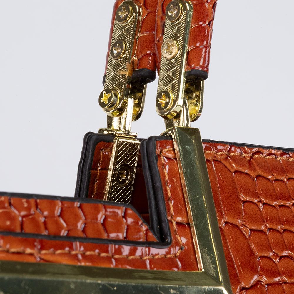 Colección Emporia de invierno 2023 -Genuina, set de 2 piezas de bolsos, color coñac 6 
