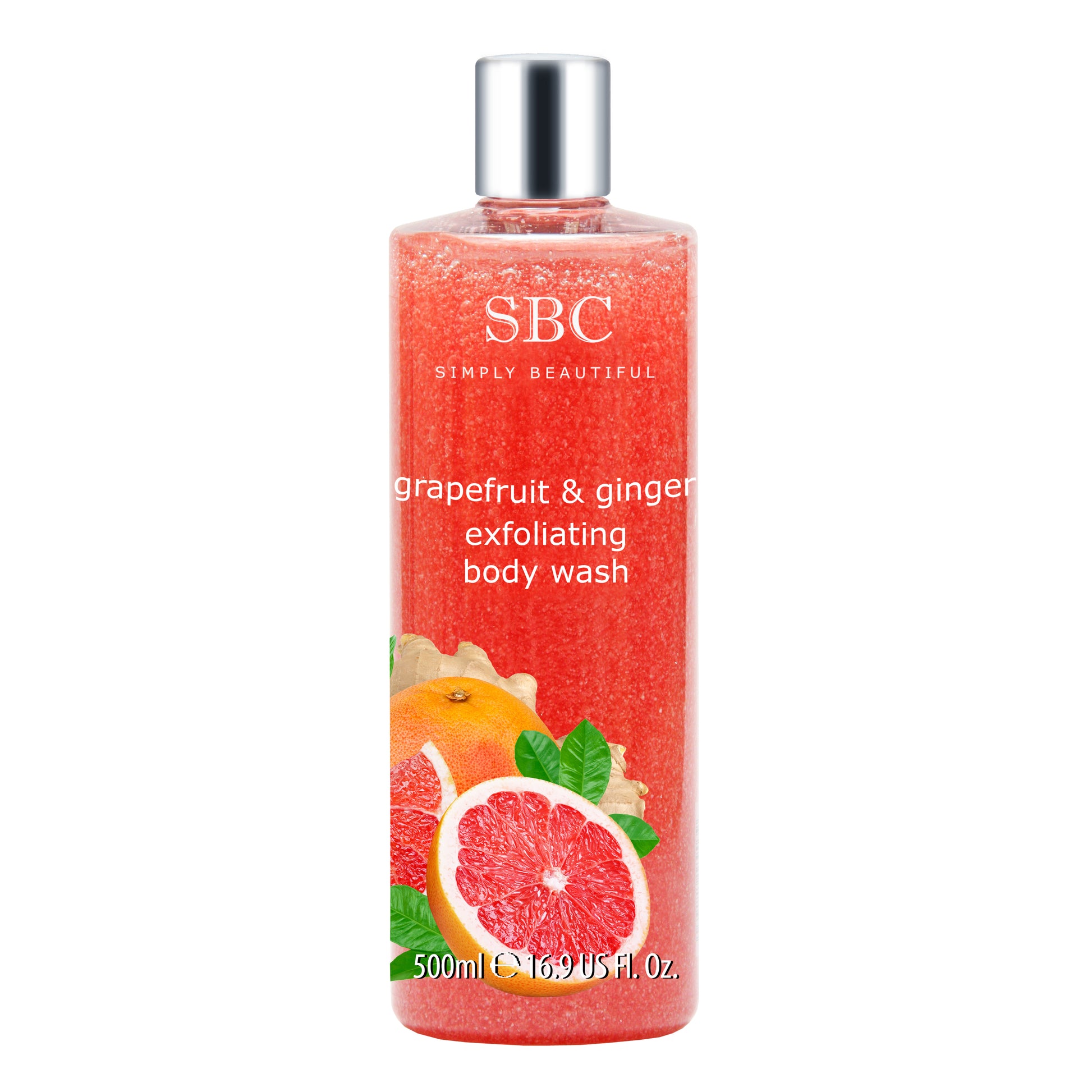 Jabón corporal exfoliante de pomelo y jengibre, 500 ml 1 