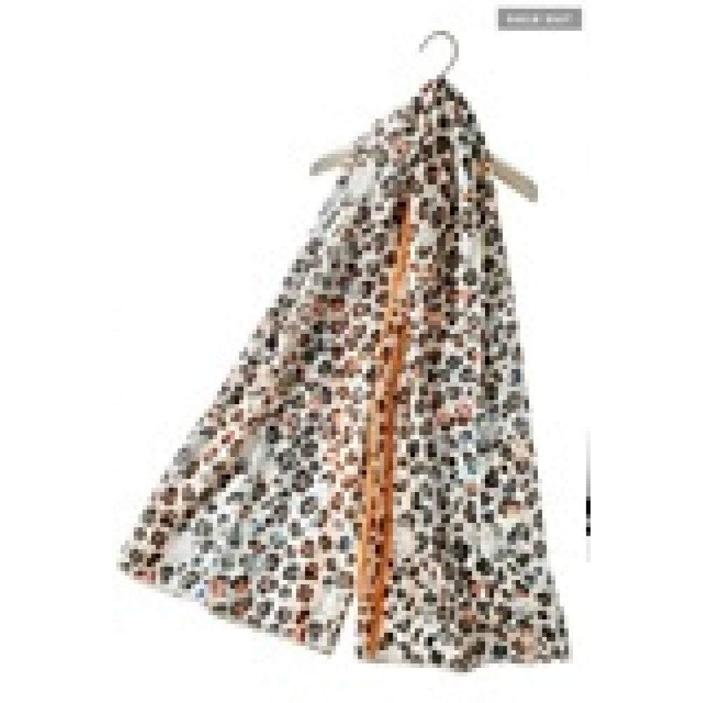 Bufanda estampada de leopardo marmolado con flecos - naranja 1 