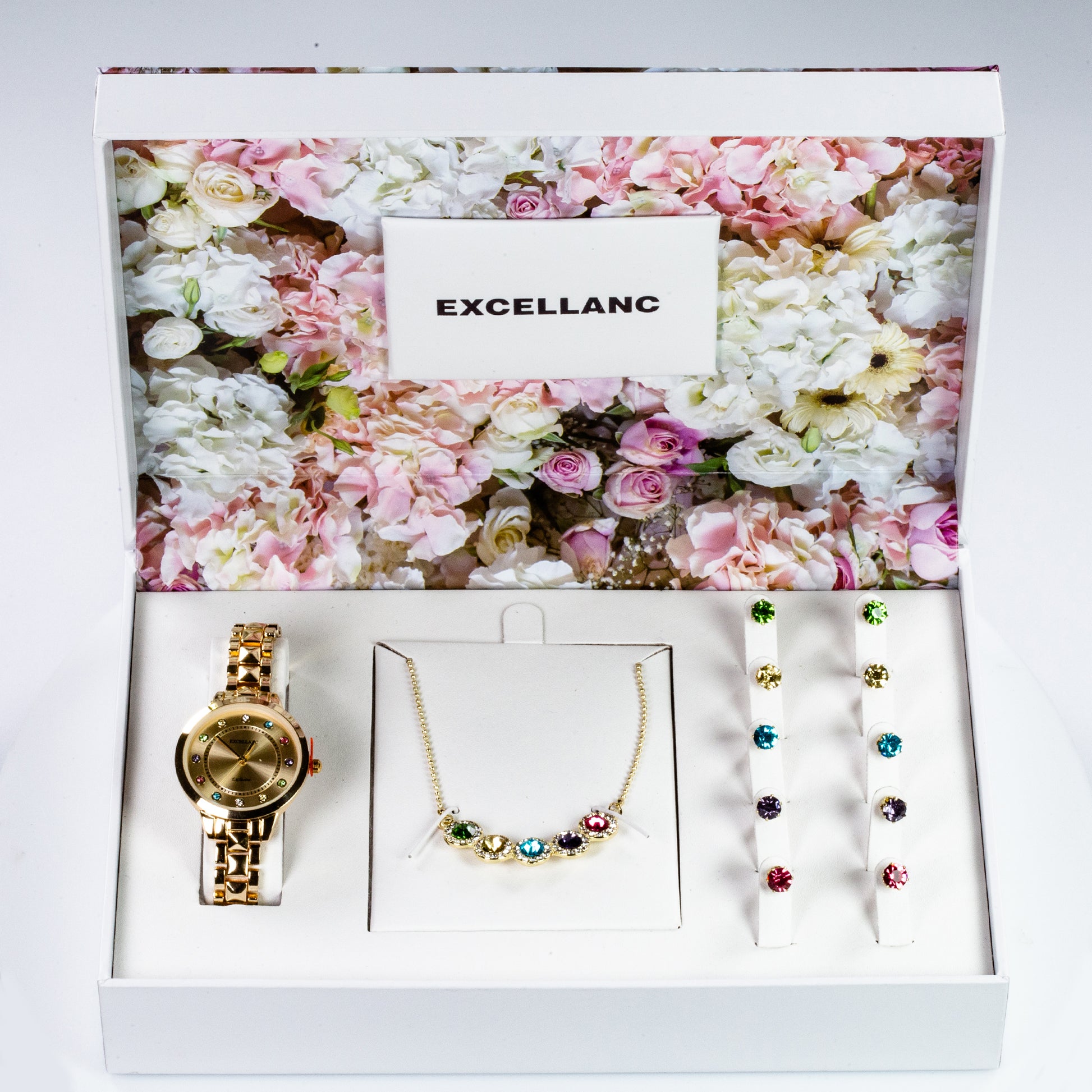 Conjunto Aleación con Cristal Emporia® Multicolor 4 