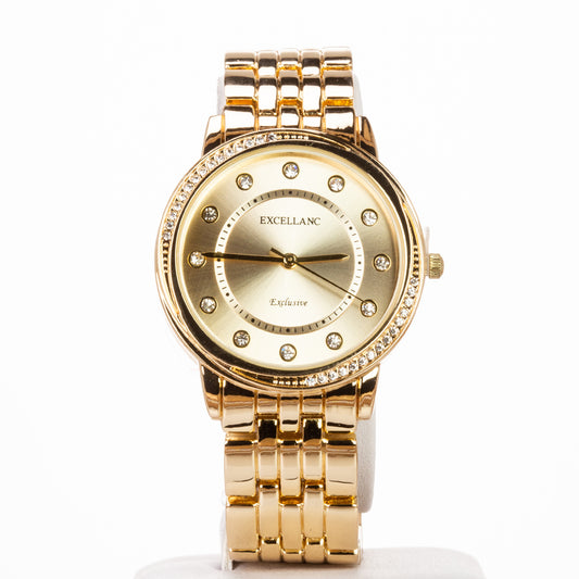 Set Whit Emporia Crystal en oro plateado ( reloj de pulsera + 2 pulseras )