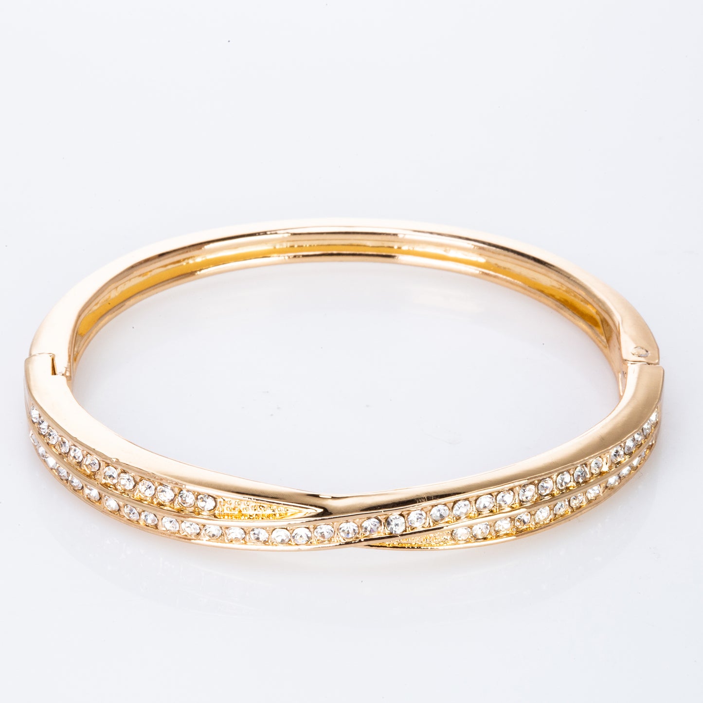 Set Whit Emporia Crystal en oro plateado ( reloj de pulsera + 2 pulseras )