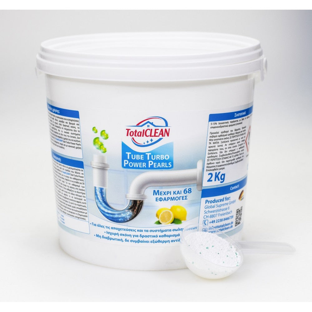 TotalClean limpiador de tuberías y desagües 2 kg 1 