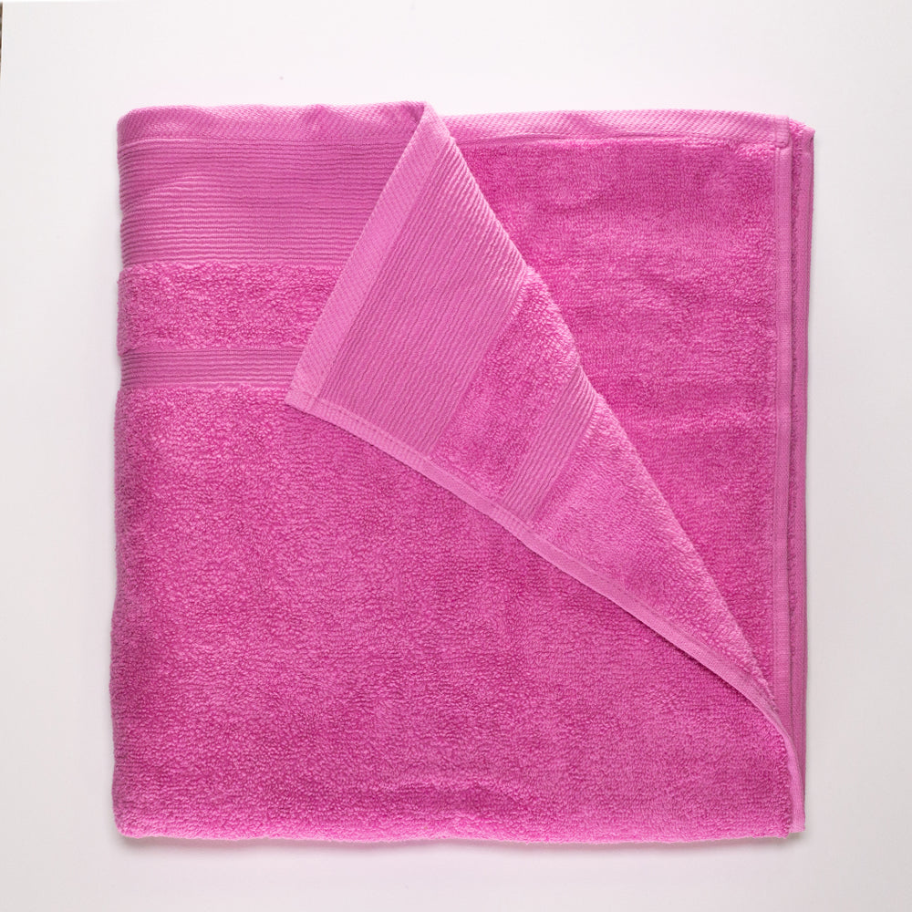 3+3+1 Regalo Juego de 3 piezas de Toallas 100% Microalgodón, 500 GSM, Rosa Fucsia