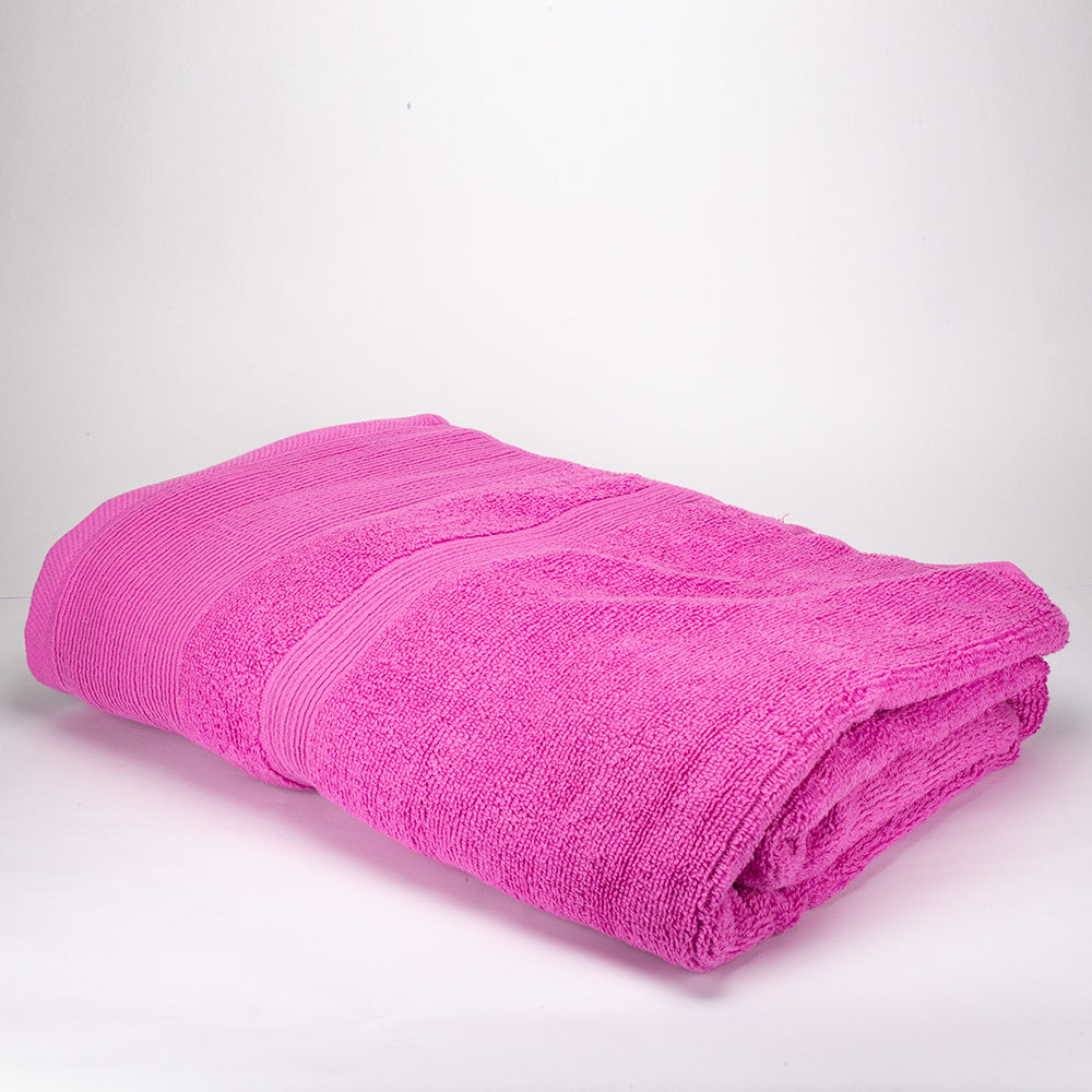 3+3+1 Regalo Juego de 3 piezas de Toallas 100% Microalgodón, 500 GSM, Rosa Fucsia
