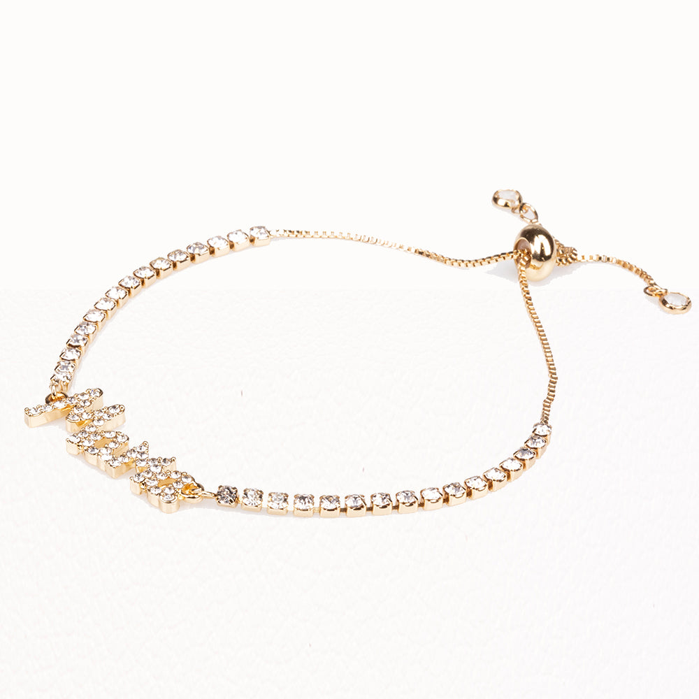 Conjunto de Aleación Bañado en Oro con Cristal Emporia® Blanco ( Collar +Pulsera ) 2 
