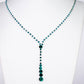 Conjunto de Aleación Bañado en Oro con Cristal Emporia® Verde ( Collar +Pendientes )
