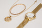 Conjunto de Aleación Bañado en Oro con Cristal Emporia® Blanco ( Collar +Pulsera )