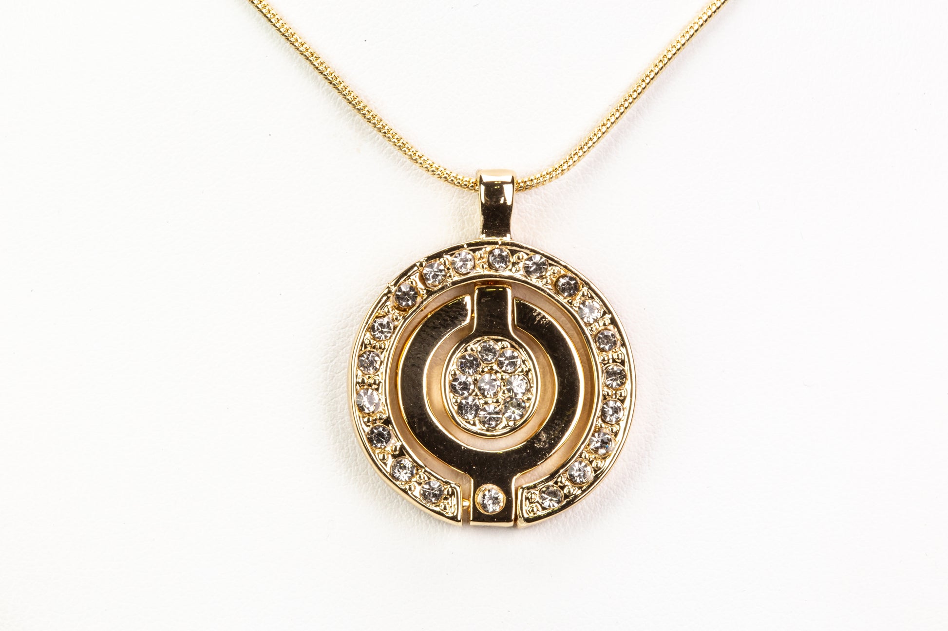 Conjunto de Aleación Bañado en Oro con Cristal Emporia® Blanco ( Collar +Pulsera ) 6 