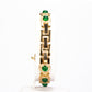 Conjunto de Aleación Bañado en Oro con Jadeíta verde del Río Marsden y Cristal Emporia® Blanco ( Pulsera )