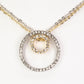 Conjunto de Aleación Bañado en Oro con Cristal Emporia® Blanco ( Collar +Pendientes +Colgante )