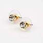 Conjunto de Aleación Bañado en Oro con Cristal Emporia® Blanco ( Collar +Pendientes +Colgante )