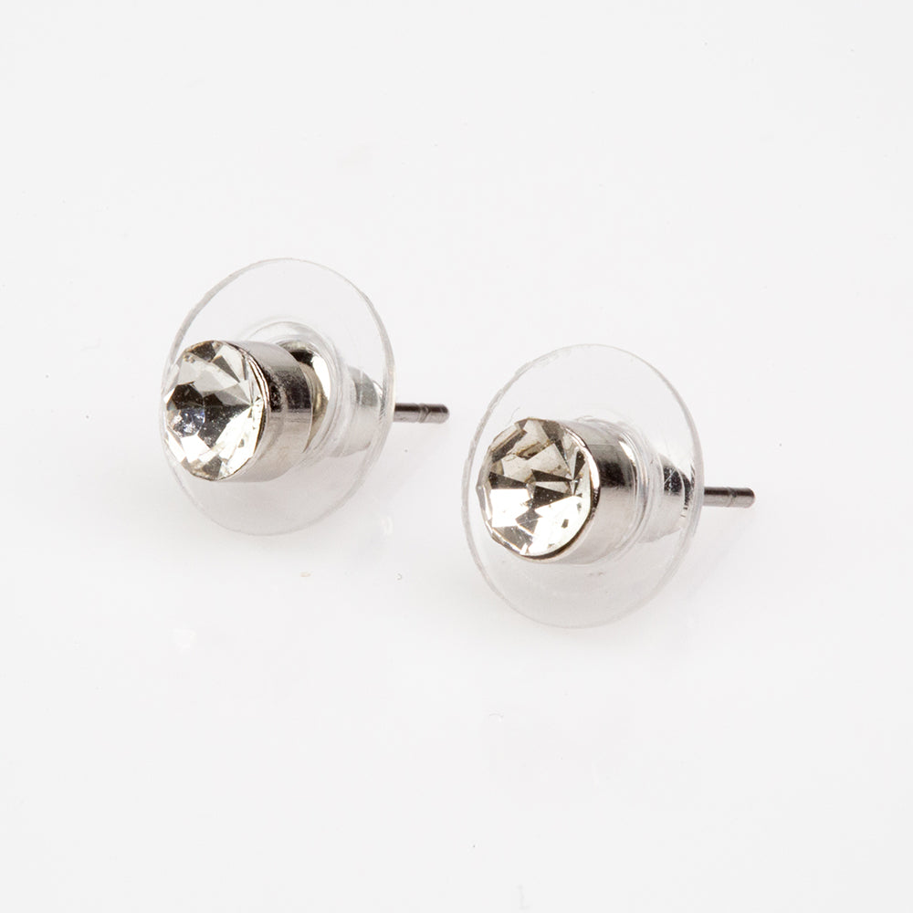 Conjunto de Aleación Bañado en Oro con Cristal Emporia® Blanco ( Collar +Pendientes +Colgante )