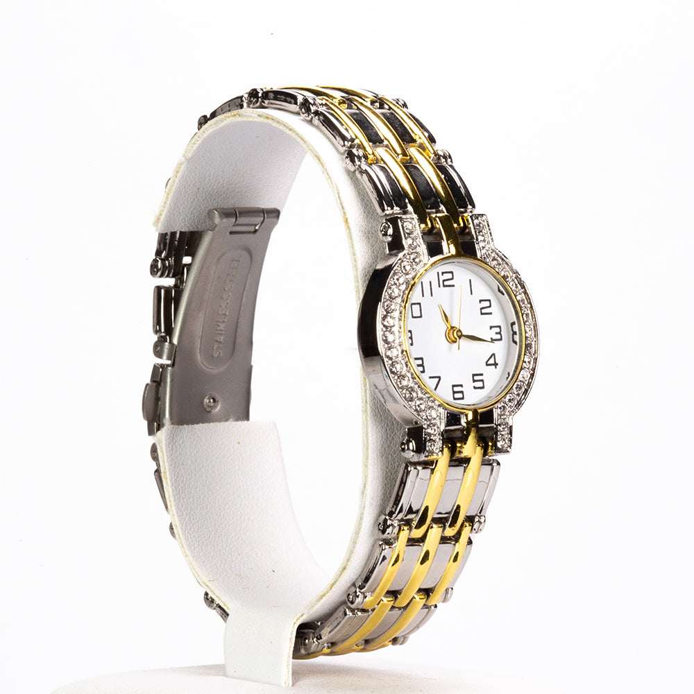 Conjunto de Aleación Bañado en Oro con Cristal Emporia® Blanco ( Collar +Pendientes +Colgante ) 7 