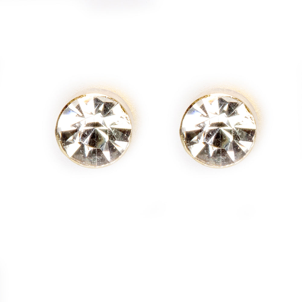 Conjunto de Aleación Bañado en Oro con Cristal Emporia® Blanco ( Collar +Pendientes +Colgante )